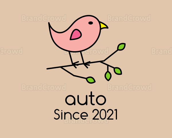 Eco Songbird Cartoon Logo