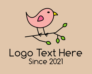 Wildlife - Eco Songbird Cartoon logo design