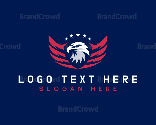 Winged Eagle Patriotic Logo