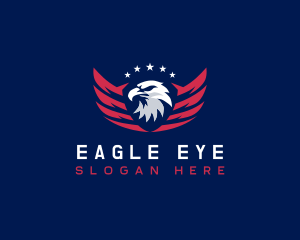 Winged Eagle Patriotic  logo design