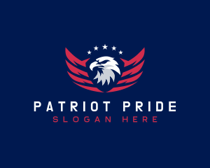 Winged Eagle Patriotic  logo design