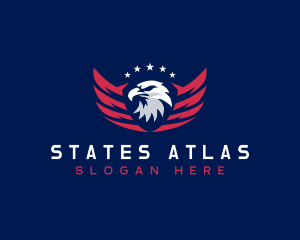 Winged Eagle Patriotic  logo design