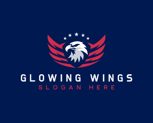 Winged Eagle Patriotic  logo design