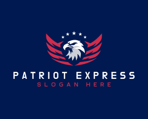 Winged Eagle Patriotic  logo design