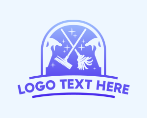 Hygiene - Cleaning Mop Sparkle logo design