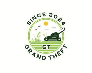 Gardener - Mowing Garden Backyard logo design