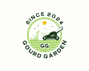 Mowing Garden Backyard logo design