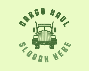 Green Transport Freight Truck logo design