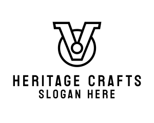 Traditional - Traditional Medal Outline logo design