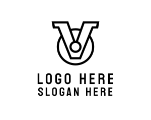 Traditional Medal Outline logo design