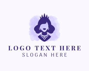 Purple - Queen Woman Jewelry logo design