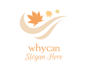 Autumn Leaves Wind Logo