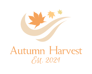 Autumn Leaves Wind logo design