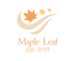 Autumn Leaves Wind logo design