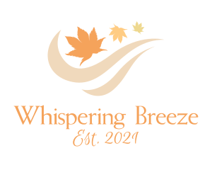 Autumn Leaves Wind logo design