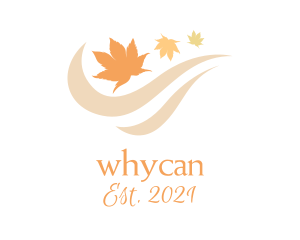 Eco - Autumn Leaves Wind logo design