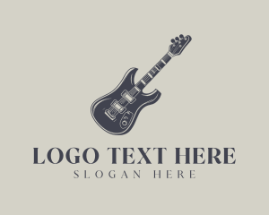 Music Shop - Guitarist Band Music logo design