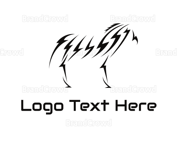 Thunder Zebra Pattern Logo