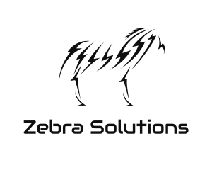 Thunder Zebra Pattern logo design