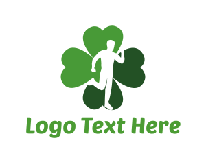 Pharmacy - Lucky Run Four Leaf Clover logo design