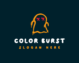 Graffiti Ghost Spray Paint logo design