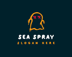 Graffiti Ghost Spray Paint logo design