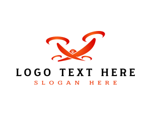 Technology - Quadcopter Drone Technology logo design