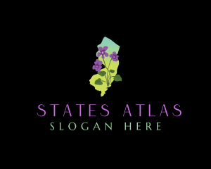 New Jersey Violet Floral logo design