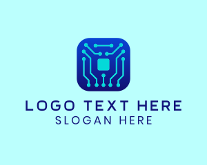 Developer - Square Circuit Technology logo design