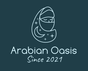 Arabian - Arabian Girl Scarf logo design