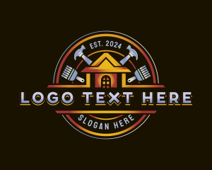 Maintenance - Hammer Paint Brush Maintenance logo design