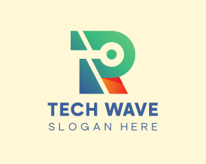 High Tech - Electronic Tech Letter R logo design