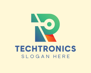 Electronics - Electronic Tech Letter R logo design