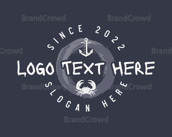 Nautical Anchor Crab Logo