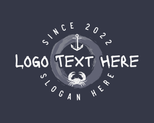 Coast - Nautical Anchor Crab logo design
