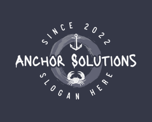 Nautical Anchor Crab  logo design