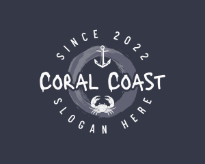 Nautical Anchor Crab  logo design