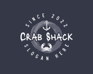 Crab - Nautical Anchor Crab logo design