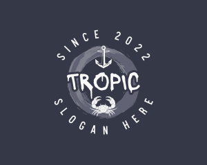 Nautical Anchor Crab  logo design