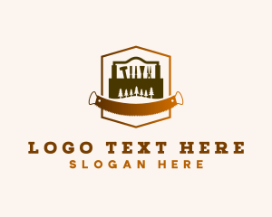 Woodworker - Woodworking Carpentry Tools logo design