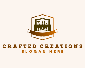 Woodworker - Woodworking Carpentry Tools logo design