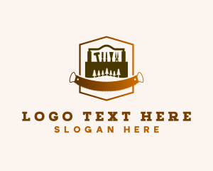 Woodworking - Woodworking Carpentry Tools logo design