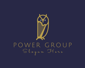Golden Harp Owl Logo