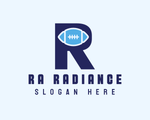 Blue R Football logo design