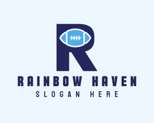 Blue R Football logo design