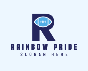 Blue R Football logo design