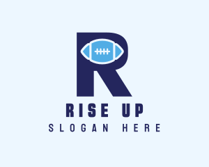 Blue R Football logo design