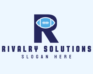 Blue R Football logo design