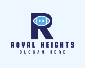 Blue R Football logo design