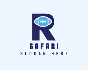 Initial - Blue R Football logo design